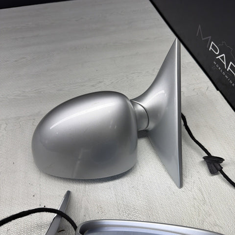 01-06 BMW E46 M3 Side View Door Mirrors Pair Titanium Silver *Notes*