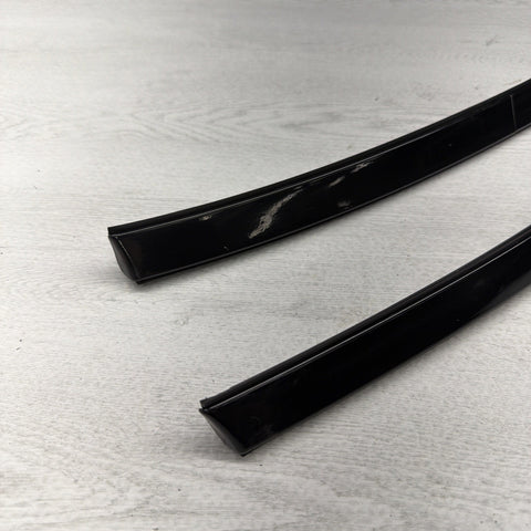 BMW E46 325 330 M3 Roof Rails Moldings Trims Pair Coupe OEM Jet Black
