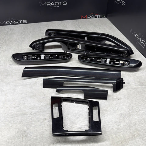 01-06 BMW E46 M3 Coupe Interior Armrests Trim Set Piano Black*Notes*