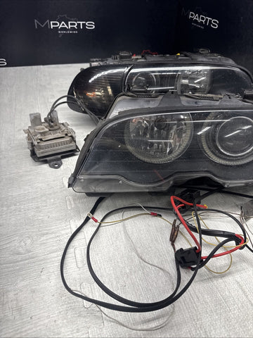 02-06 BMW E46 M3 ORIGINAL Bi Xenon Headlights Stock *Repaired Tab*