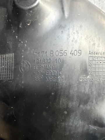 15-20 BMW M4 F82 F83 Left Rear Wheel Arch Liner Cover Section OEM 8056409