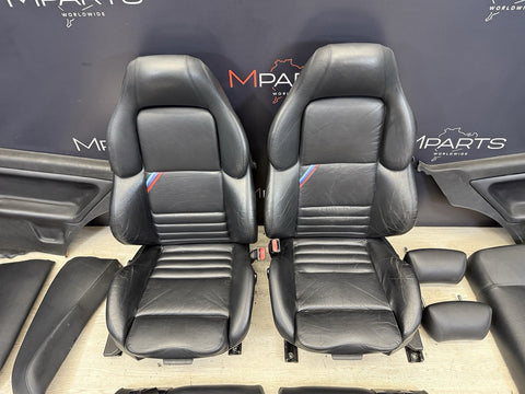 95-99 BMW E36 M3 COUPE SPORT VADER SEATS BLACK LEATHER OEM SET