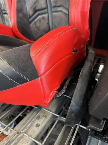 FERRARI F8 Tributo Front Seats Alcantara Grey / Red