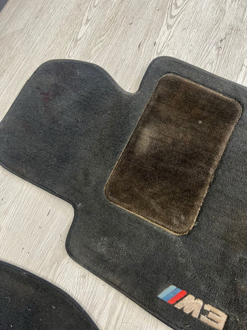Used Genuine 01-06 BMW E46 M3 Convertible Carpets Floor Mats Black Front & Rear