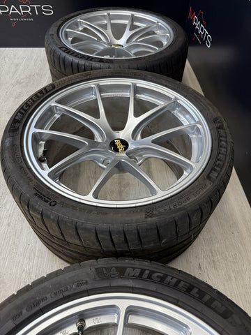 BBS JAPAN RI-A 18x9.5 ET23 18x10.5 ET37 Diamond Silver Set 16-21 BMW F87 M2