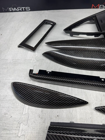 06-07 OEM BMW E63 E64 M6 Front Rear Door Dash Center Console Carbon Trim *Notes*