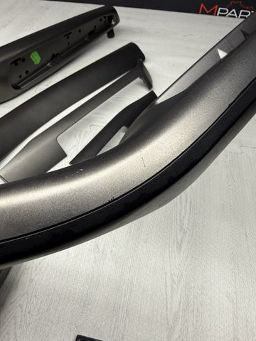 01-06 BMW E46 M3 Convertible Interior Armrests Trim Set Titan Shadow Grey