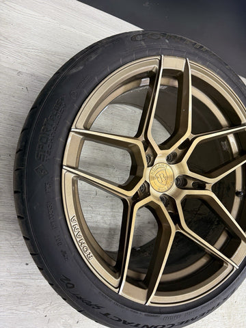 Rohana RFX11 5x120 19x9.5 19x11 Brushed Bronze Rims Wheels Set