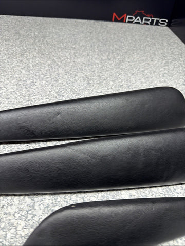 01-06 BMW E46 M3 Convertible Door Upper Arm Rest Armrest Pads Black *1 Rear Tab
