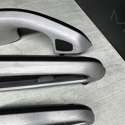 01-06 BMW E46 M3 Convertible Interior Armrests Trim Set Brushed Aluminum *Notes*