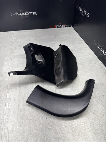 01-06 BMW E46 M3 Left Right Kick Dead Pedals Covers Trims Panels Genuine Black