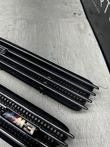 01-06 BMW E46 M3 Left Right Fender Vent Grilles Grills Trims Chrome Genuine OEM