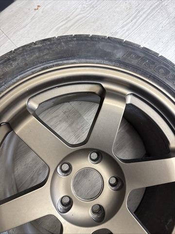 17x9 MATTE BRONZE TE37 STYLE WHEELS FITS HONDA CIVIC EG EK S2000