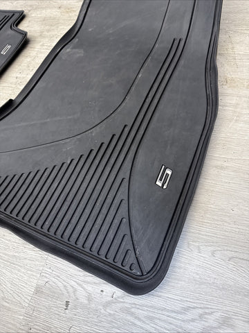 BMW 17-23 G30 530i 540i ALL WEATHER RUBBER FLOOR MAT SET X4 OEM INCOMPLETE