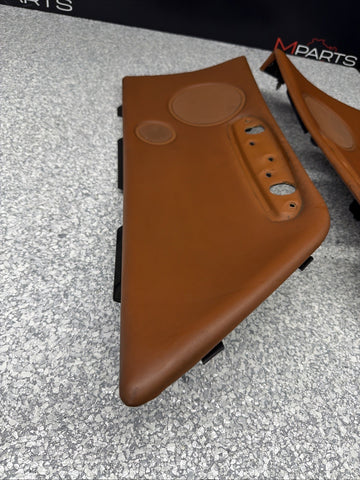01-06 BMW E46 M3 Convertible Door Upper Arm Rest Armrest Pads Cinnamon