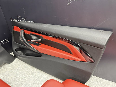OEM 15-20 BMW F82 M4 LEATHER SEAT SEATS CUSHION INTERIOR SET SAKHIR ORANGE