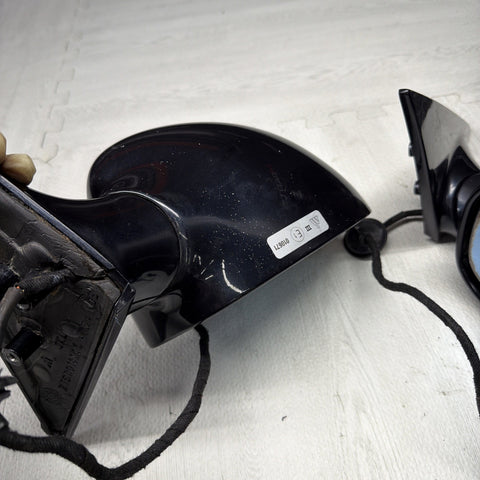 01-06 BMW E46 M3 Side View Door Mirrors Pair Carbon Black *Notes*
