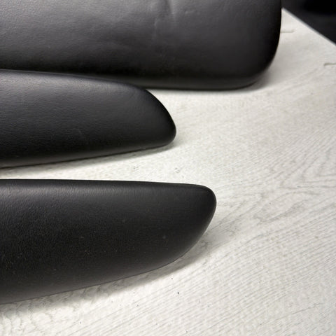 01-06 BMW E46 M3 Convertible Door Upper Arm Rest Armrest Pads Black