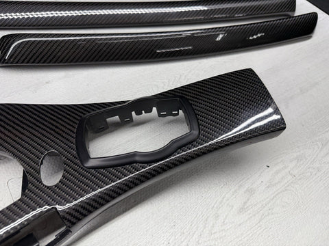 08-13 BMW E92 E93 M3 Interior Trim Set Console Dash Door Gloss Carbon Fiber