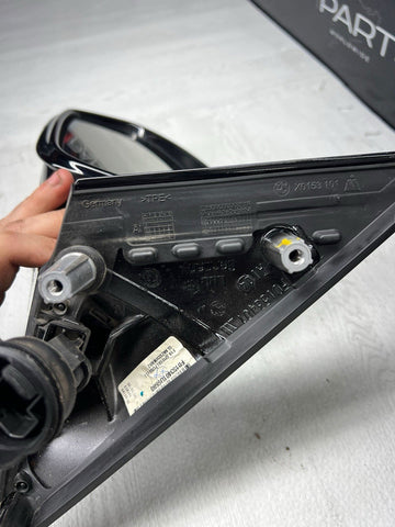 13-16 BMW F10 M5 LEFT DRIVER SIDE MIRROR NO CAMERA SAPPHIRE BLACK OEM