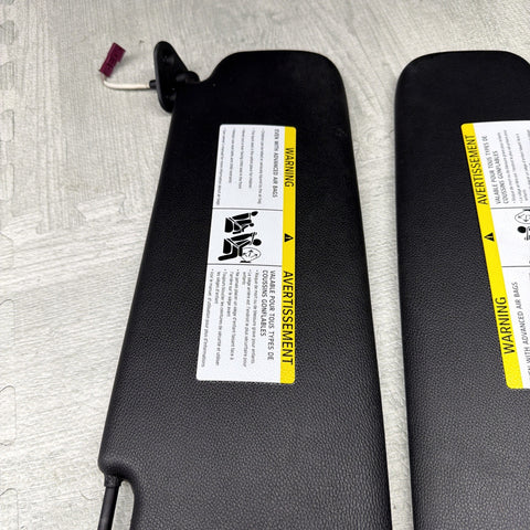 08-13 OEM BMW E92 328 335 M3 Coupe Sun Visors Black Vinyl