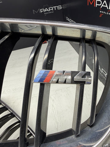 2015-2020 BMW F80 M3 F82 F83 M4 Front Bumper Kidney Chrome Grilles Grills OEM