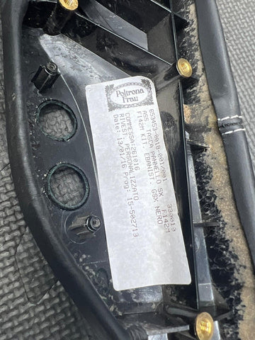 15-19 FERRARI 488 CENTER TUNNEL CONSOLE TRIM PANEL OEM LEATHER WHITE STITCHING