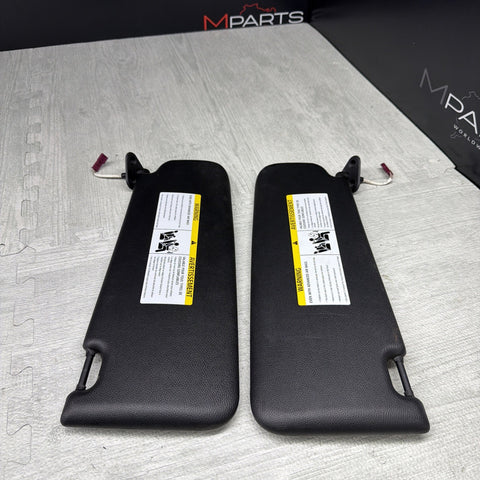 08-13 OEM BMW E92 328 335 M3 Coupe Sun Visors Black Vinyl