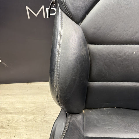 BMW E46 M3 Coupe Front Sport Seats Pair Black Napa Leather 2001-2006 OEM *Notes*