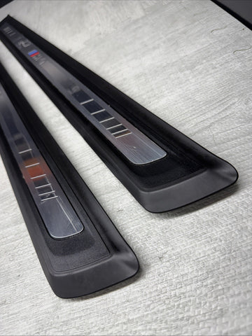 BMW 21-26 G83 M4 Front Side Door Sills Scuff Plates Trim Panels OEM