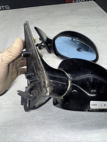 01-06 BMW E46 M3 Side View Door Mirrors Pair Painted Jet Black *Notes*