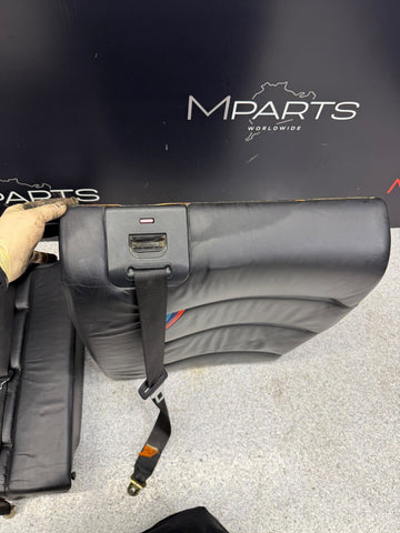 95-99 BMW E36 M3 Rear Folding Seat Backrest Pair Black Nappa Set OEM *Notes*