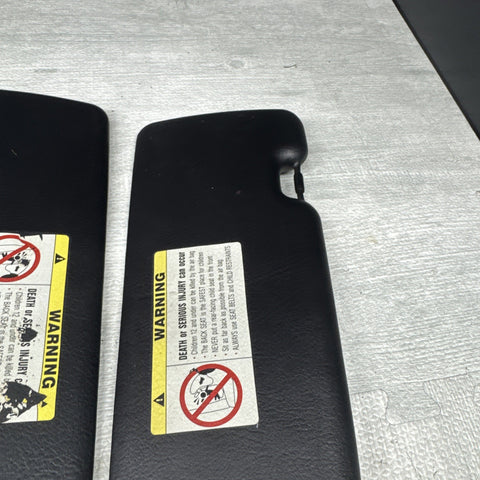 01-06 BMW E46 M3 Convertible Left Right Sunvisors Sun Visors Black Pair *NOTES*