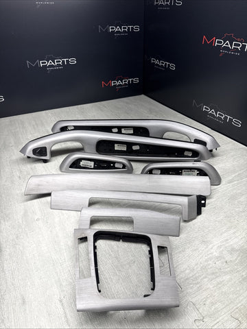 01-06 BMW E46 M3 Convertible Interior Armrests Trim Set Brushed Aluminum *Notes*