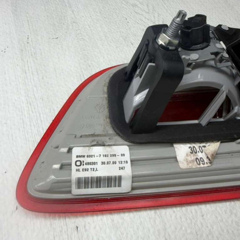 08-13 BMW E92 Left Inner Tail Light Lamp OEM 7162299