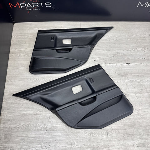 91-98 BMW E36 325 328 M3 SEDAN Rear Left Right Side Door Panels Cards Black OEM