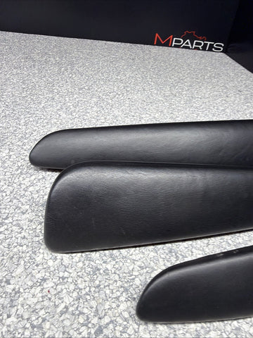 01-06 BMW E46 M3 Convertible Door Upper Arm Rest Armrest Pads Black