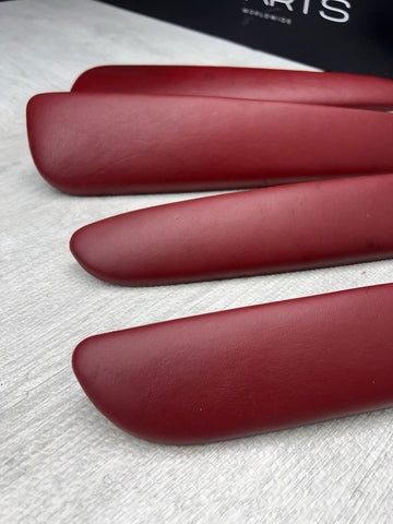 01-06 BMW E46 M3 Coupe Door Upper Arm Rest Armrest Pads Imola Red