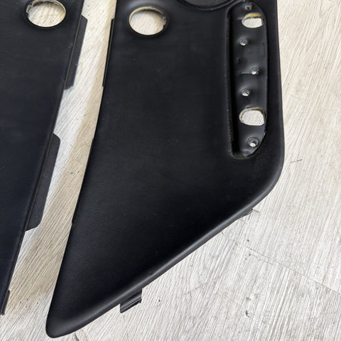01-06 BMW E46 M3 Convertible Rear Left Right Door Cards Panels Covers Black