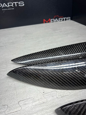 06-07 OEM BMW E63 E64 M6 Front Rear Door Dash Center Console Carbon Trim SET