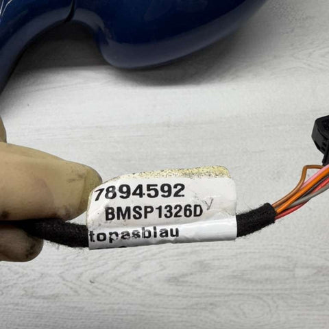 2001-2006 BMW M3 E46 Door Mirror Right Side View Topaz Blue OEM Used