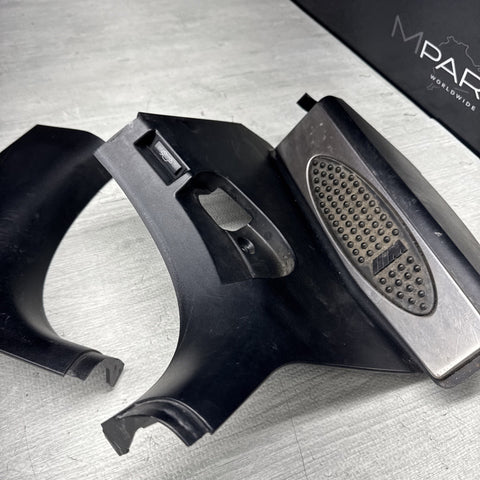 01-06 BMW E46 M3 Left Right Kick Dead Pedals Covers Trims Panels Genuine Black