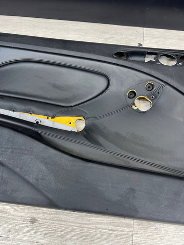 01-06 BMW E46 M3 DRIVER LEFT SIDE DOOR PANEL CARD BLACK OEM