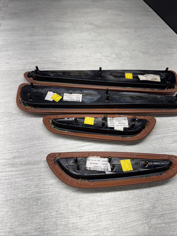 01-06 BMW E46 M3 Convertible Door Upper Arm Rest Armrest Pads Cinnamon *Damaged*