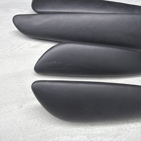 01-06 BMW E46 M3 Convertible Door Upper Arm Rest Armrest Pads Black