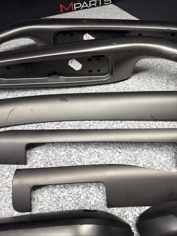 01-06 BMW E46 M3 Convertible Interior Armrests Trim Set Titan Shadow Grey