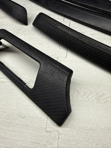 08-13 BMW E92 E93 M3 Interior Trim Set Carbon Leather OEM *4 Broken Tabs