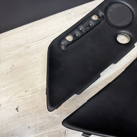 01-06 BMW E46 M3 Convertible Rear Left Right Door Cards Panels Covers Black