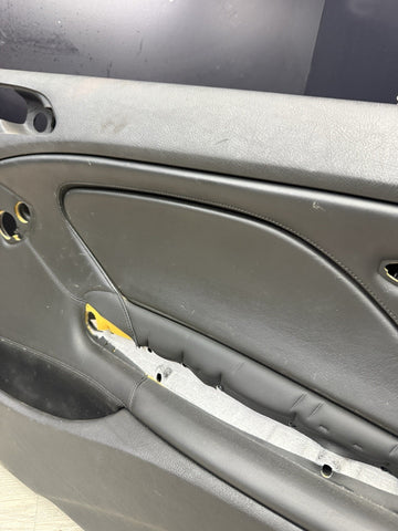 01-06 BMW E46 M3 FRONT PASSENGER RIGHT SIDE DOOR PANEL CARD BLACK OEM