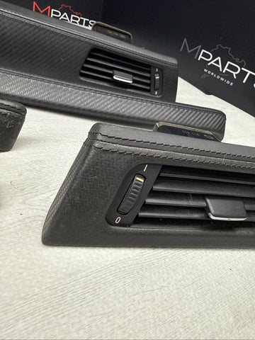 08-13 BMW E92 E93 M3 Interior Trim Set Carbon Leather OEM *Missing 1 Front Door